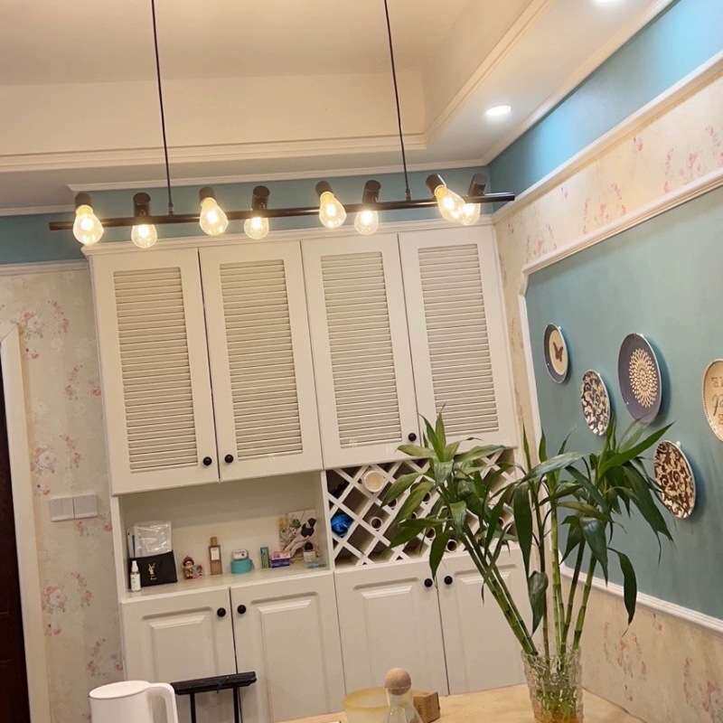 简约餐厅咖啡店收银吧台灯多角度可调创意办公室茶台长条LED吊灯