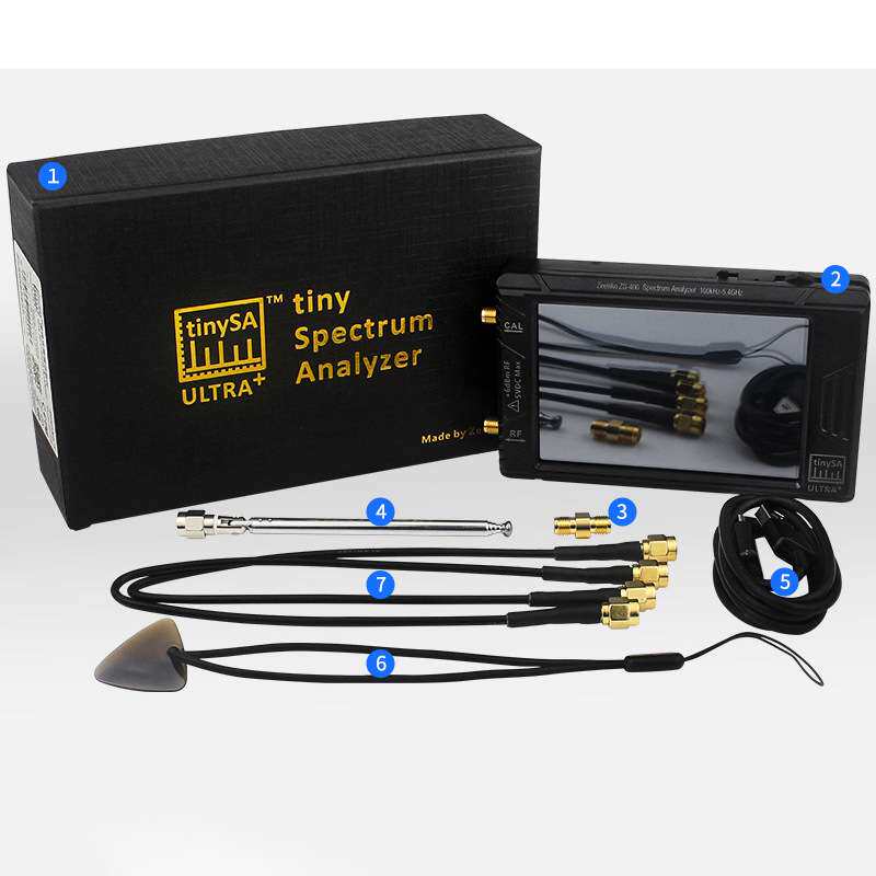 tinySA ULTRA手持频谱分析仪4寸触摸屏高频率输出信号100k-5.4GHz