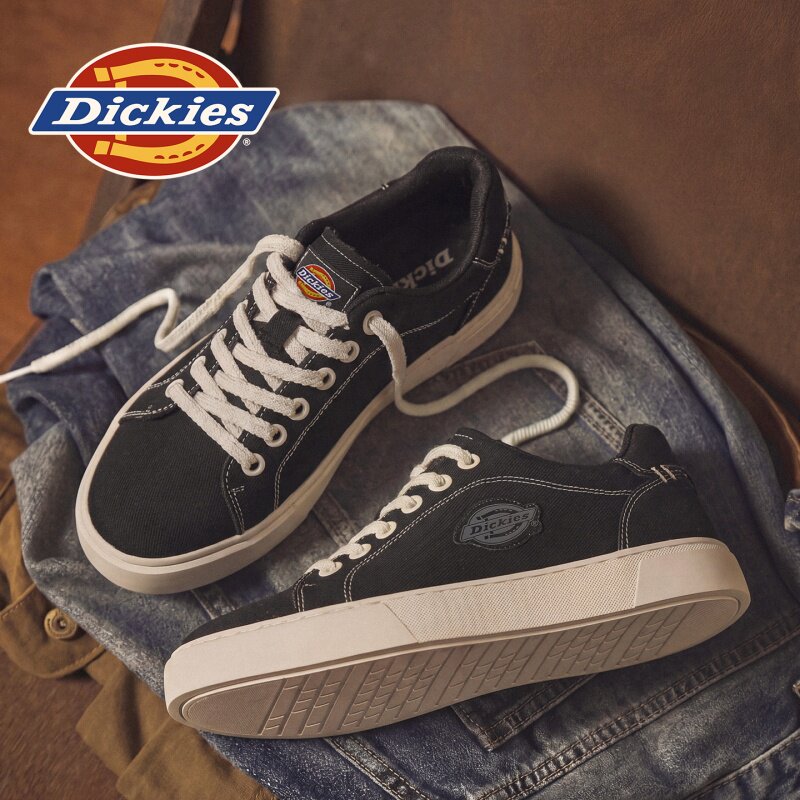 Dickies官方正品黑色低帮板鞋男