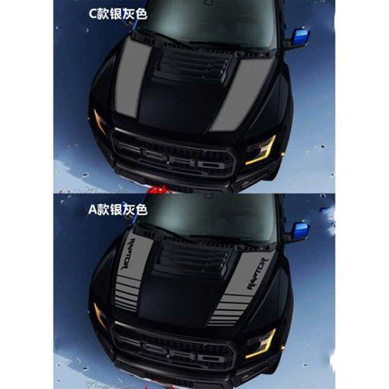 适用于17款新F-150福特猛禽机盖车贴拉花 车头引擎盖贴纸装饰贴画图片