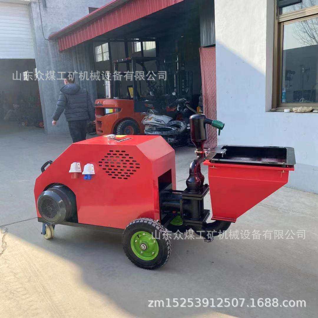 新款双缸柱塞泵11kw大功率卧式砂浆喷涂机 建筑全自动喷涂泵现货