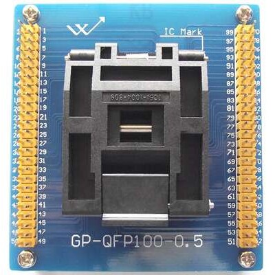 IC51-1004-809-23 测试座 QFP100 TQFP100 LQFP100编程座 烧录座