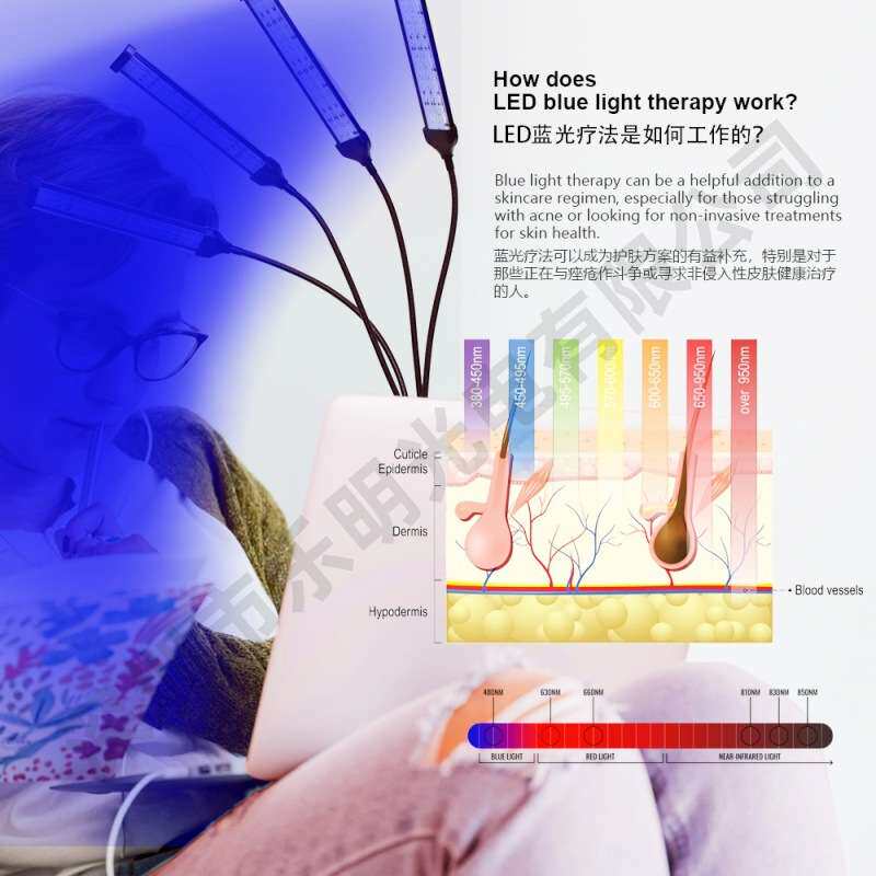 厂家直销家用古铜色晒肤日光浴晒黑灯落地三角支架蓝光四头美黑灯
