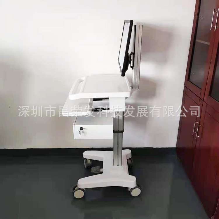 升降电脑查房推车信息化一体机推车检查仪器台车移动护理工作站