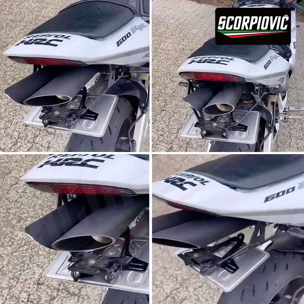 CBR600RR F5专用不锈钢分体中段尾段排气管 2005-2020年无损安装