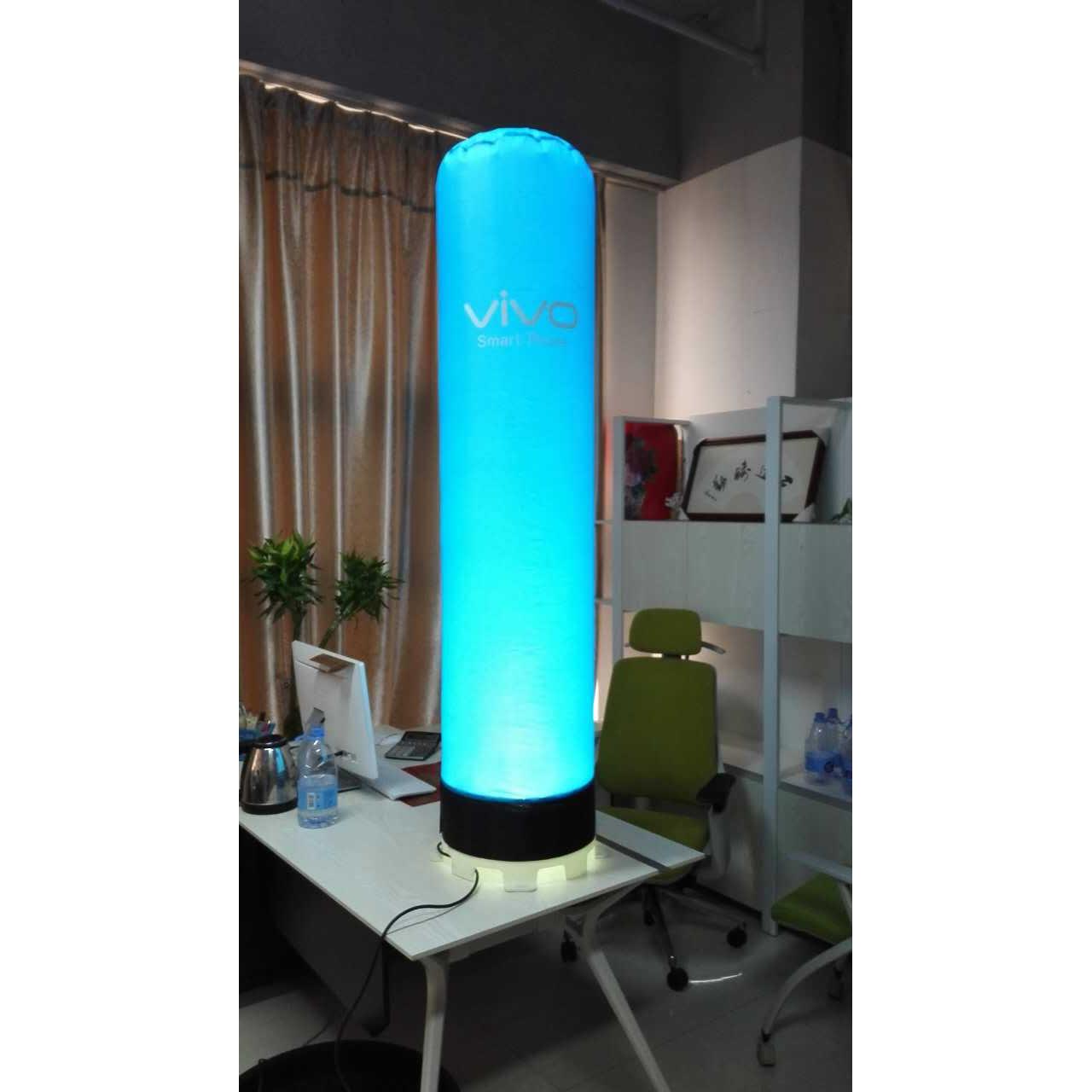 直径63CM120W七彩灯光风机 高亮度LED广告气模灯柱风机
