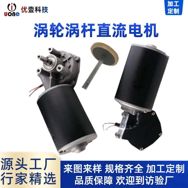 12V直流电机烧烤设备专用电机马达健身器材电机涡轮蜗杆减速电动