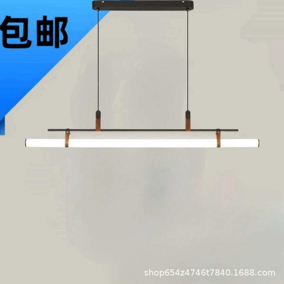 极简餐厅吊灯北欧现代简约餐桌吧台灯具创意茶室办公室一字长条灯