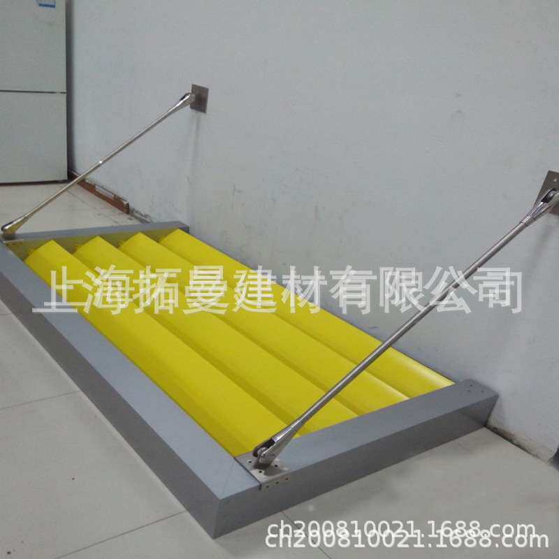 机翼百叶型材翻板遮阳梭型叶片铝合金材质可电动手动百叶