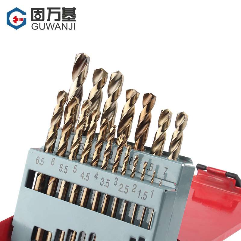 钻铁不锈钢专用含钴麻花钻头套装打孔钢铁超硬质合金电钻钨钢木工