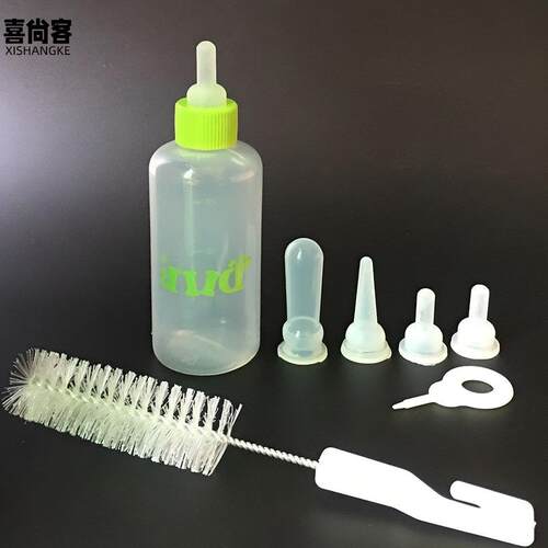 宠相随硅胶宠物奶瓶套装5件套专