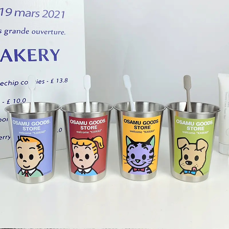 【下单立减50】可爱漱口杯304不锈钢家用儿童高颜值洗漱情侣水杯K