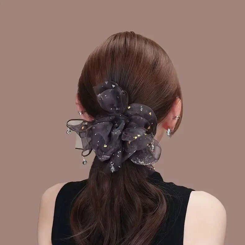 【下单立减50】夏日大肠发圈女高级感轻奢气质扎马尾丸子头发饰ZF