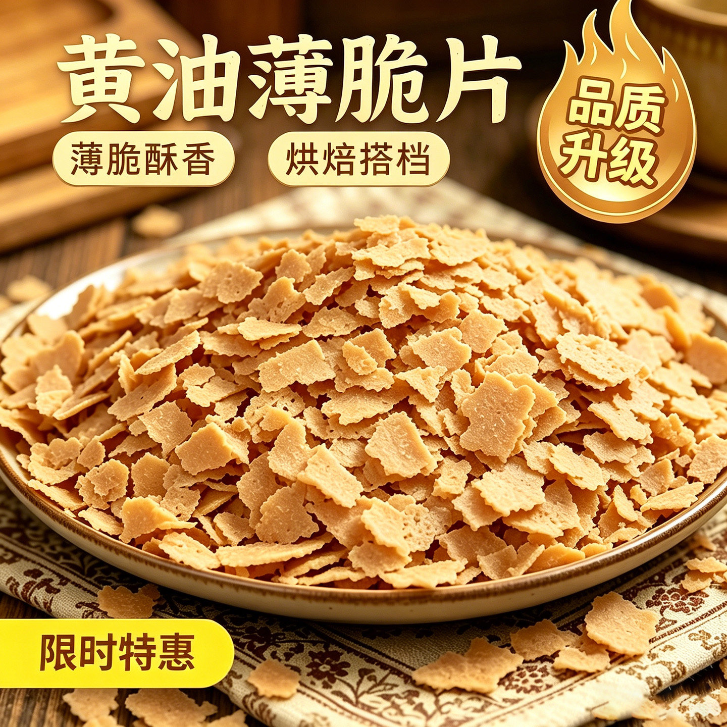 法式涂层黄油薄脆蛋糕装饰