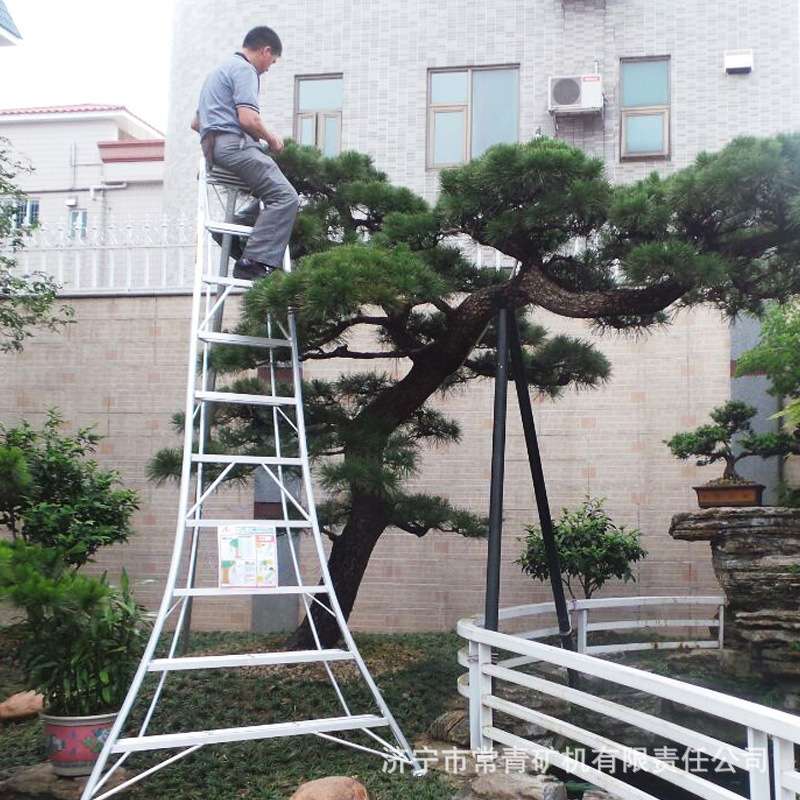 铝合金园林梯 果园摘果园林苗圃修剪A字梯加厚伸缩式园林梯子厂家