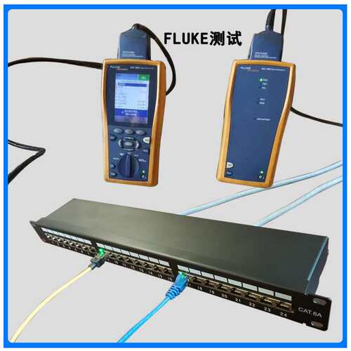 找工厂Cat6A超六类屏蔽配线架带LED灯RJ45接头网络以太网配线架