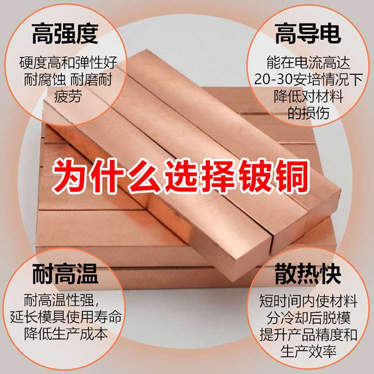 铍铜铍铜板C17200铍青铜棒铍铜带Qbe2.0合金铍铜管铍钴铜厂家现货