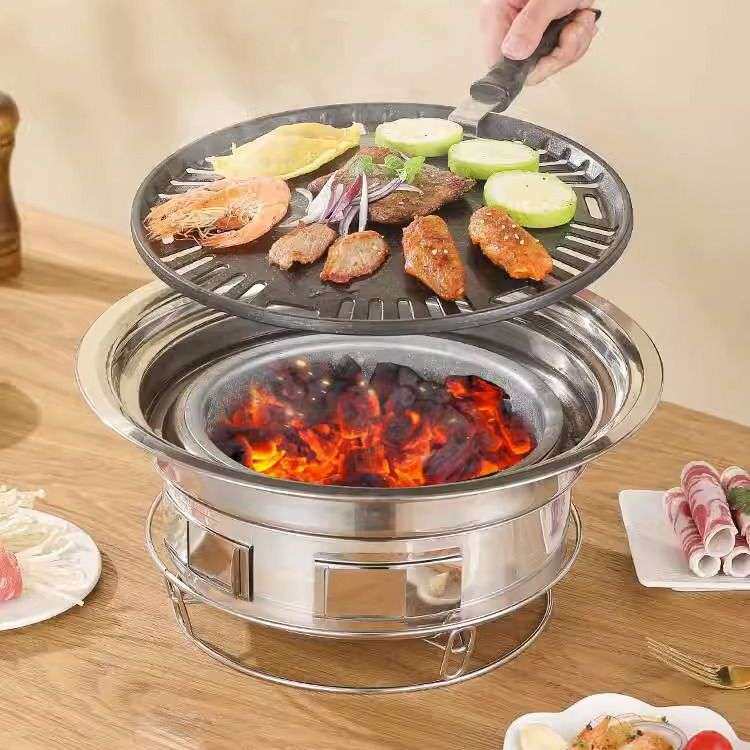 厂家直销烧烤炉户外家用便携式碳烤韩式木炭bbq烧烤炉碳烤炉子