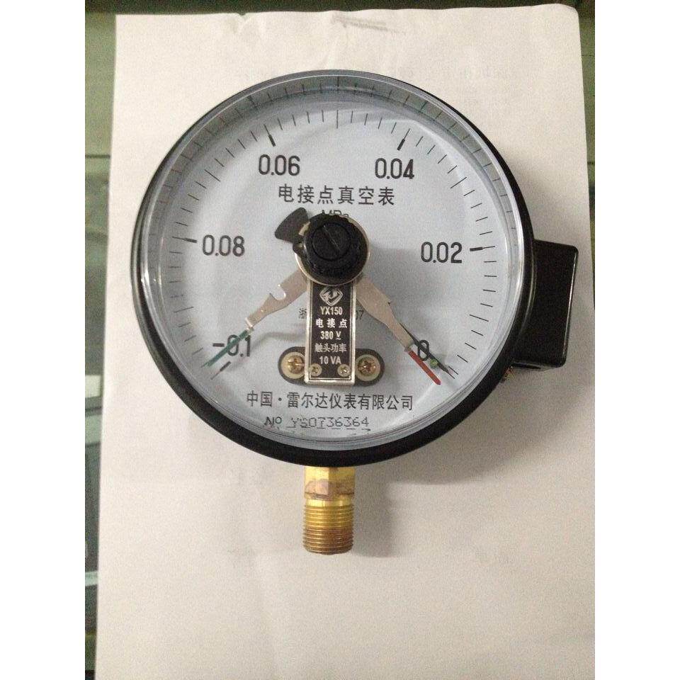 雷尔达 电接点真空表 150MM YXC150 -0.1-0MPA 4分牙