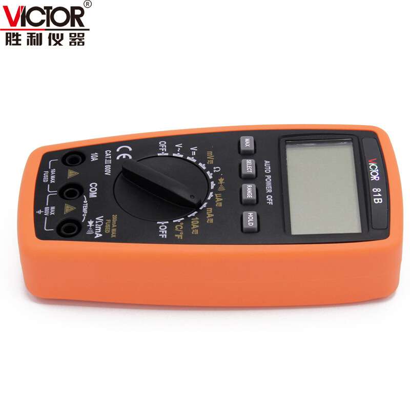 胜利新款 VC81D 3 3/4位数字万用表 自动量程 可测温/测频率 VC81