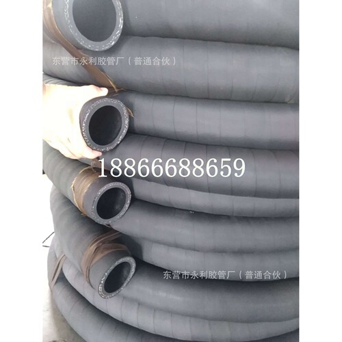 黑色橡胶软管夹布耐高压空气管DN13-102mm高压夹布输水胶管