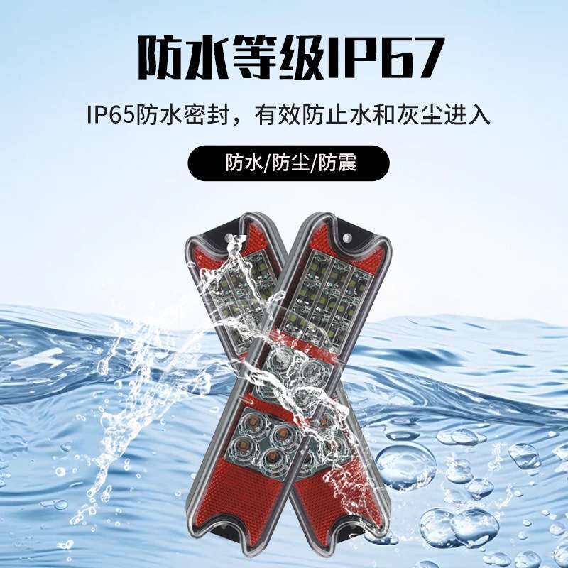 叉车通用倒车尾灯led三色警示灯 合力杭叉10-80V前照转向刹车灯