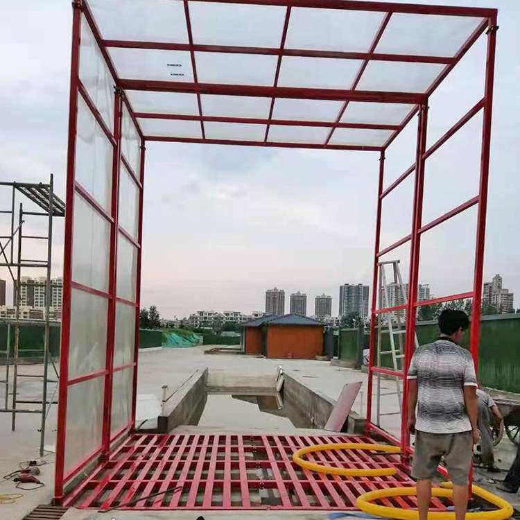 建筑工地洗车平台平板式工程洗车机设备全自动滚轴式洗车平台