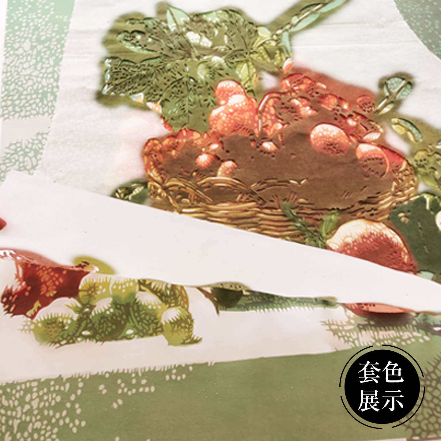 中国风特色家居套色装饰画框实木框书房客厅中式装修手工剪纸艺术