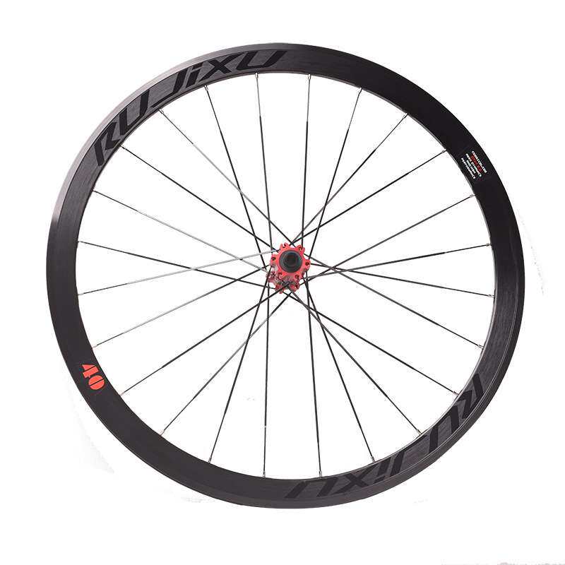 RUJIXU 700C直拉破风条40mm公路碟刹轮组六丁中心锁桶轴快拆版本