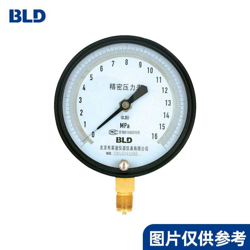 北京布莱迪精密压力表YB-150 0~2.5MPa0.25级M20X1.5下轴向无边