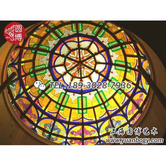 厂家直销彩绘蒂凡尼玻璃穹顶