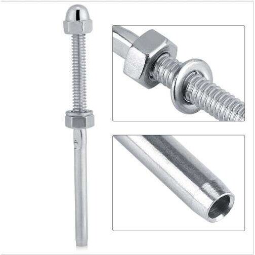 厂家直销/不锈钢索具钢丝绳接线器/斜垫圈连接件/楼梯护栏配件