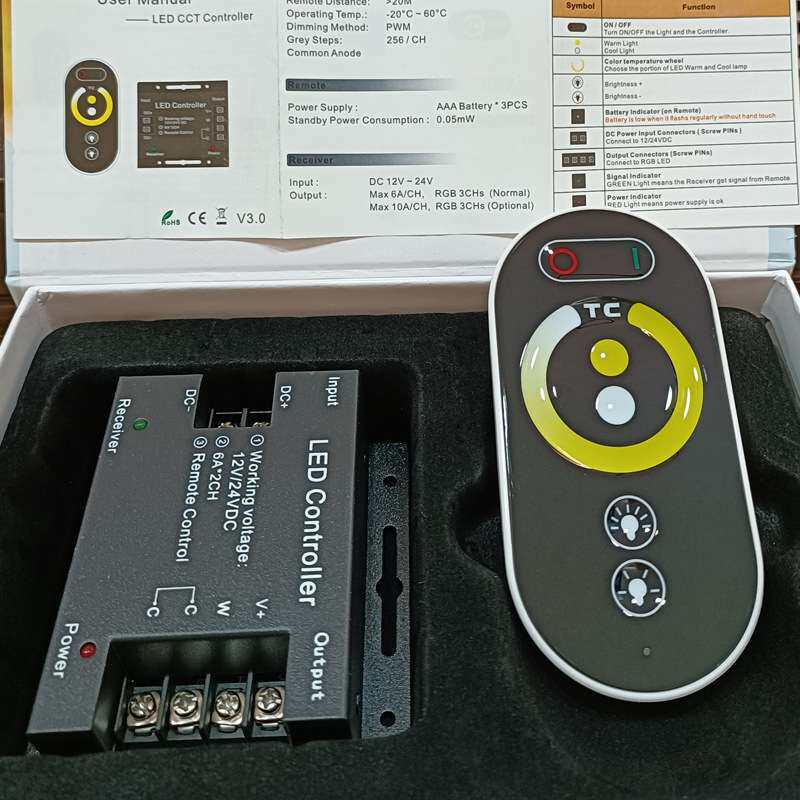 LED灯带双色调光器触摸无线遥控单色调光器双色温调光器RGB调光器