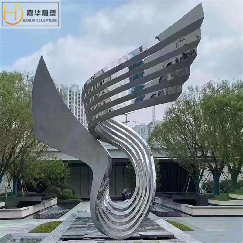 抽象城市校园广场不锈钢雕塑制作大型园林金属镂空造型形象景观