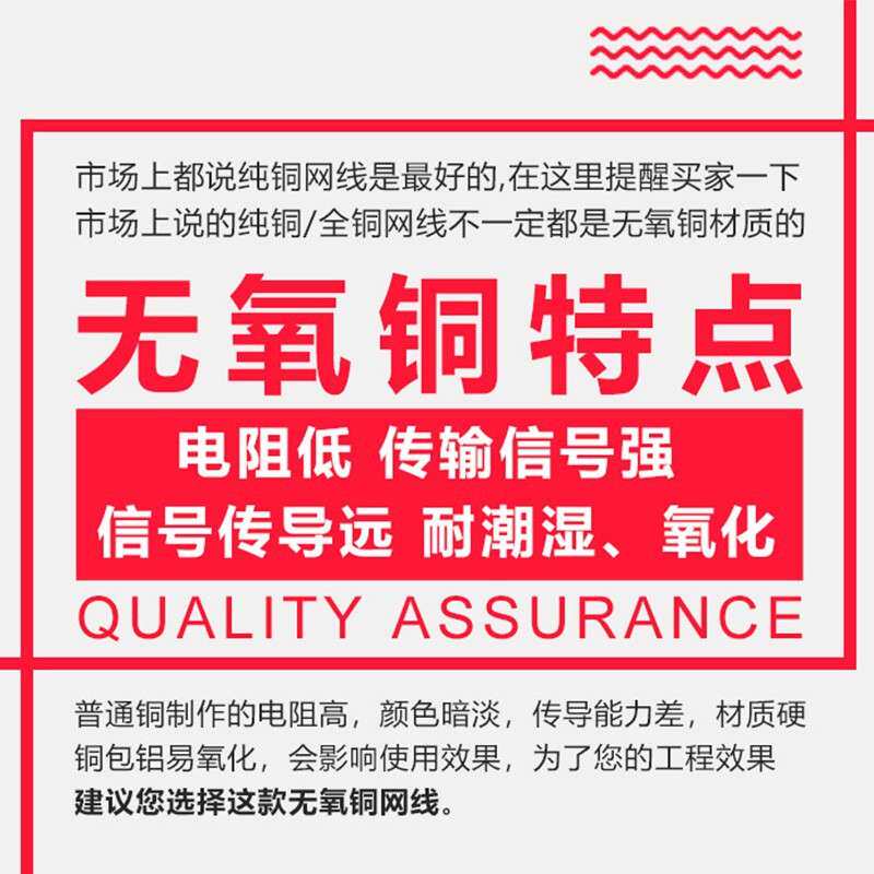 超五类室外网线纯铜户外双层皮防水线工程双绞线网络线足300米