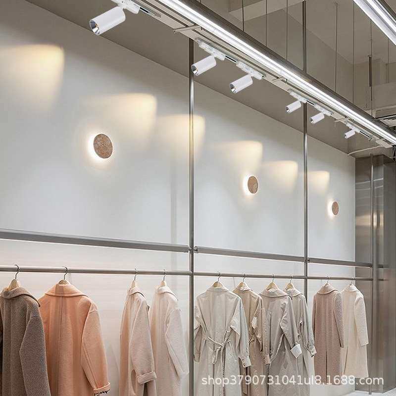 家具展厅COB嵌入式导轨灯 一体化电源盒驱动led餐饮服装店轨道灯