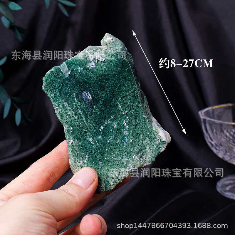 天然水晶水草玛瑙切片水晶原石意象山水随形办公室样板房摆件