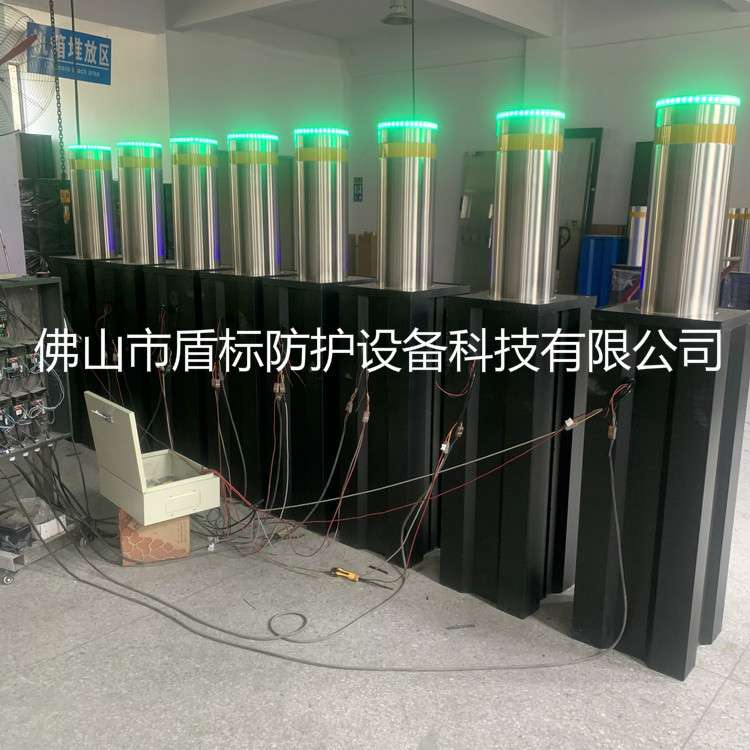步行街可伸缩升降车档 公园不锈钢半自动液压升降柱 道路可移动柱