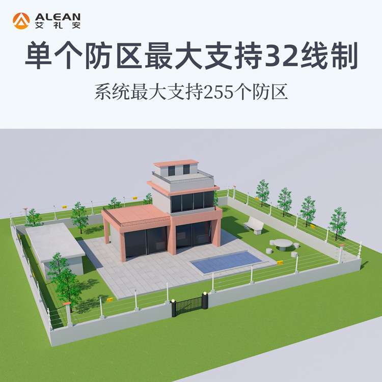 网络张力围栏报警器 学校变电站周界电子围栏报警器
