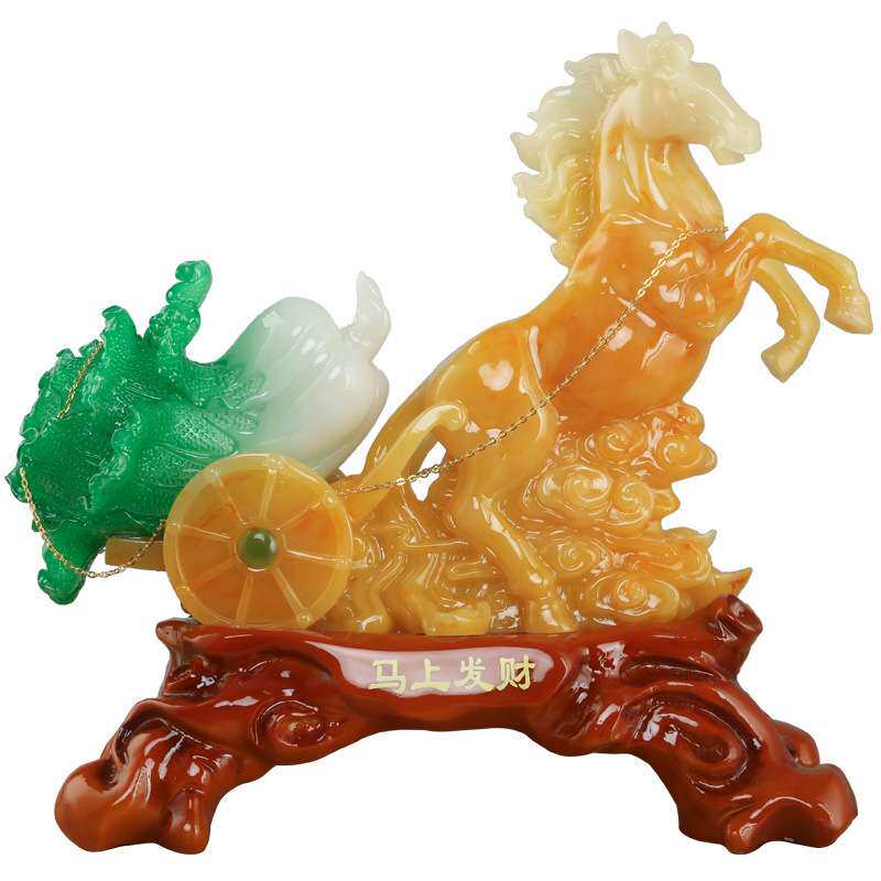 特大号马摆件发财树脂工艺品客厅电视柜摆设公司店铺开业送礼