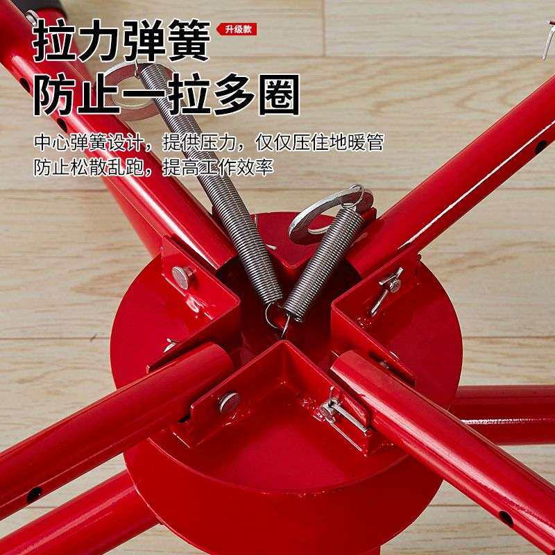 地暖放管器放管架子轴承款盘管器地热管地暖管安装工具支架电缆线