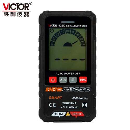 胜利仪器（Victor）万用表VC921A D大屏轻薄自动量程交直流电压