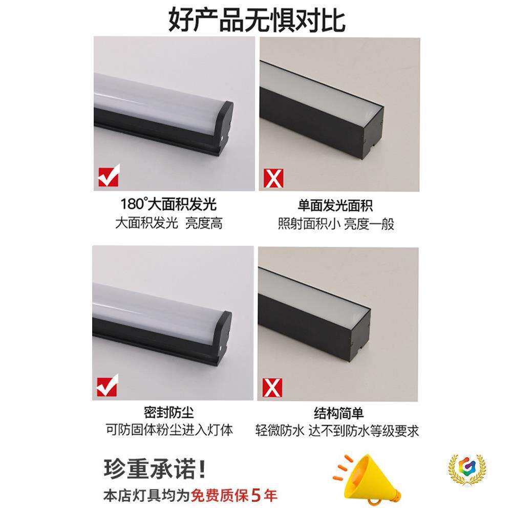 ?玻璃阳光房照明灯雨棚屋檐超亮长条吸顶灯户外阳台防雨入户