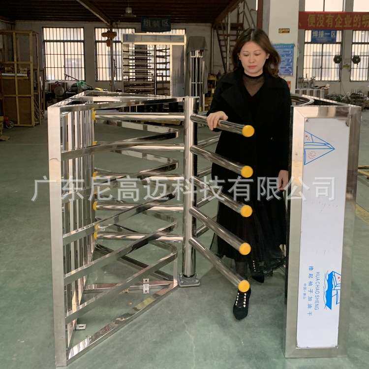 超市车站人行通道三辊闸不锈钢成品滚栅门防尾随旋转深圳全高闸机