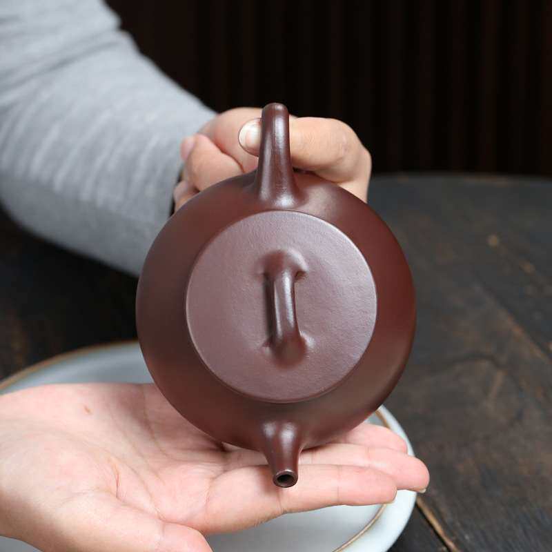 凤鸣紫砂壶 宜兴手工原矿石红纳瓢茶壶倒水会出声的茶具一件代