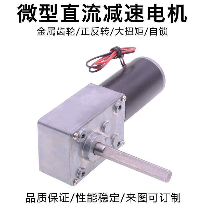 31ZY-5840齿轮减速电机12V24V 8mm加长轴智能家居马达自锁可调速