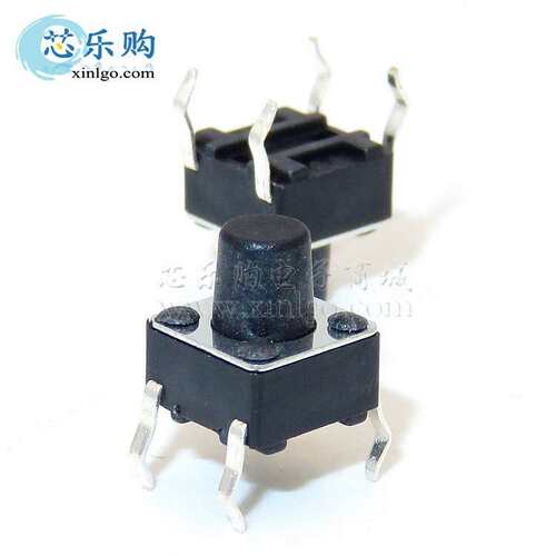 轻触开关 6X6X7MM 6*6*7 直插4脚 轻触按键 微动 按键开关 32元/K