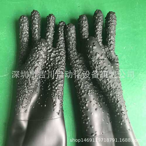 厂家直销加厚加长耐用喷砂机手套深圳喷砂专用耐磨耐高温防滑