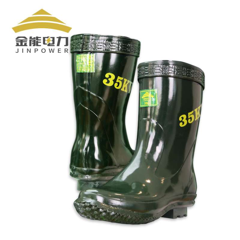金能电力 35kv高压绝缘靴防触电橡胶靴 电工防护绝缘雨靴 中筒