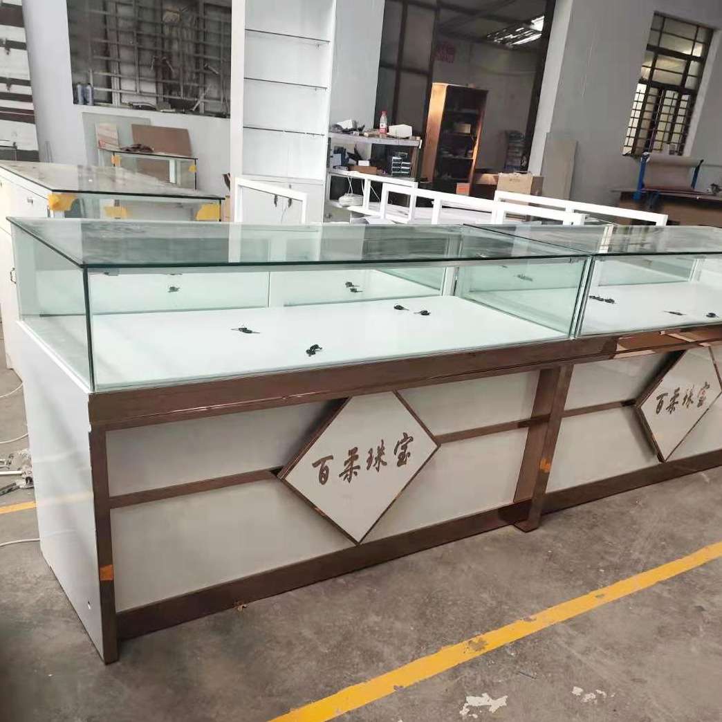 新款珠宝柜台商场展示柜 饰品柜台 黄金玉器首饰翡翠蜜蜡展示柜